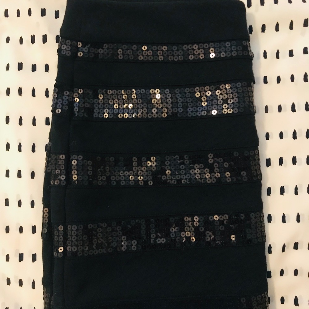 Black Sequined Miniskirt